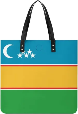 Marshall Lslands Flag Women's Leather Hobo Handbag Stylish Tote for Everyday Essentials
