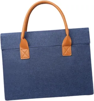 Men Women Briefcase Business Storage Simple Document Tote Bag Waterproof Handbag
