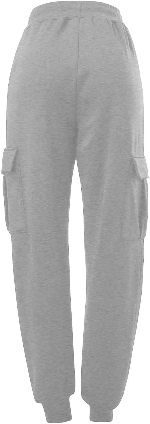 Mens Cargo Pants Elastic Waist Lightweight Cargo Sweatpants Stretch Waistband Workout Joggers Athletic Hiking Pants