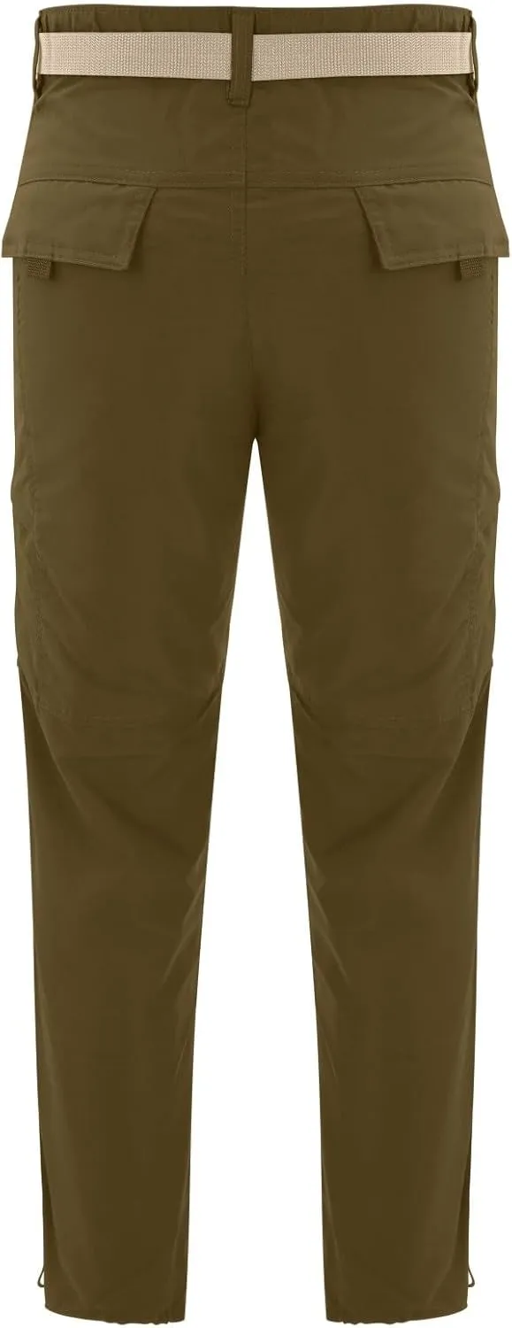 Mens Cargo Pants Elastic Waist Men's Wild Cargo Pants Casual Joggers Sweatpants Outdoor Waterproof Hiking Work Pants