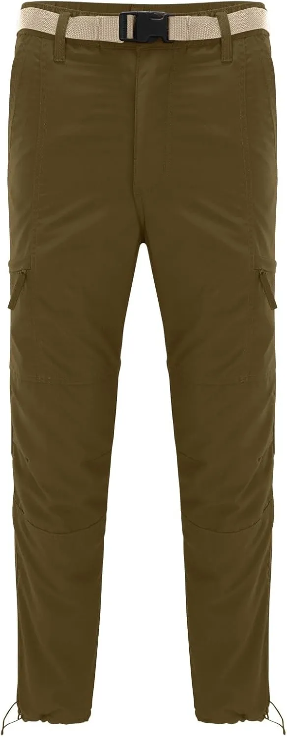 Mens Cargo Pants Elastic Waist Men's Wild Cargo Pants Casual Joggers Sweatpants Outdoor Waterproof Hiking Work Pants