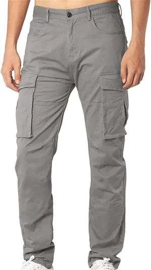 Mens Cargo Pants Slim Fit Loose Casual Sweatpants Lightweight Tactical Pants Multi Pockets Twill Sport Hiking Pants