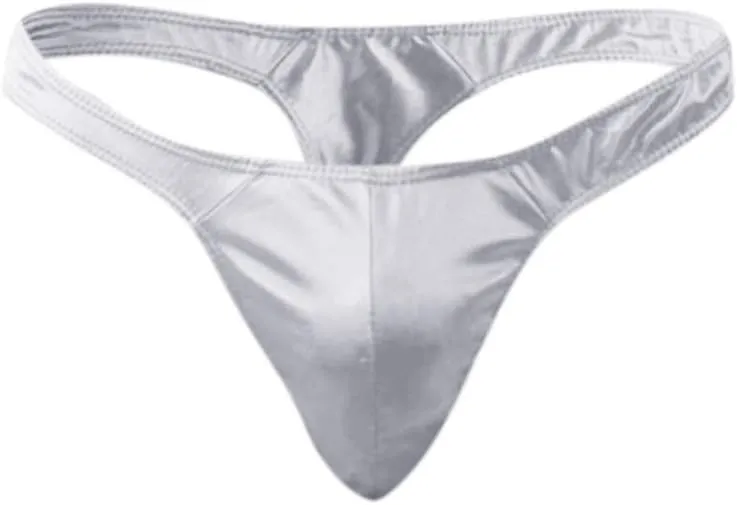 Mens Low Rise Slim Bikini Briefs Imitation Leather Lingerie Light Weight Underwear Thongs Solid Sexy Underpants
