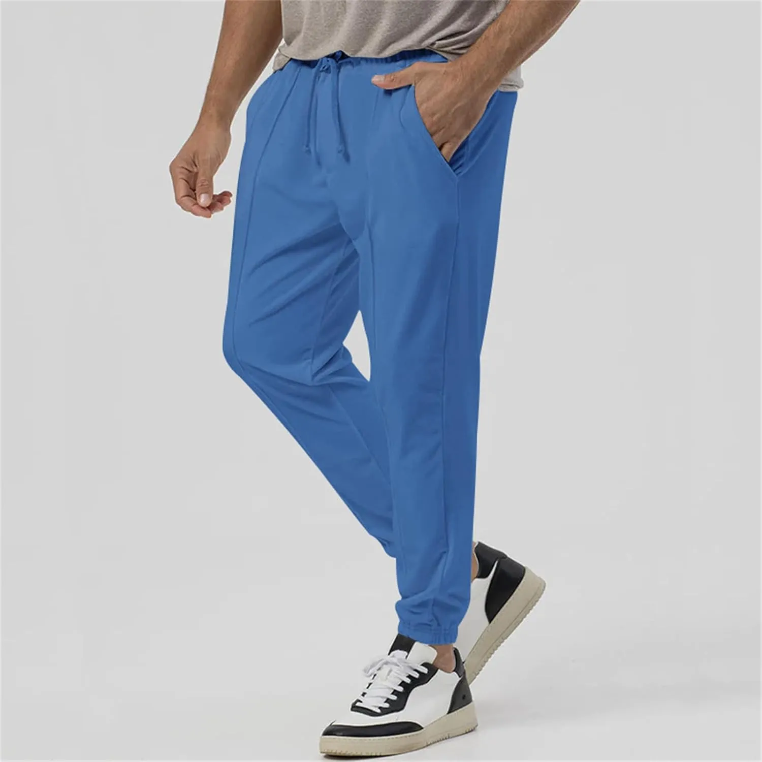Men's Outdoor Pants Elastic Waist Water-Resistant Quick-Dry for Hiking Golf High Waisted Modal Joggers for Running