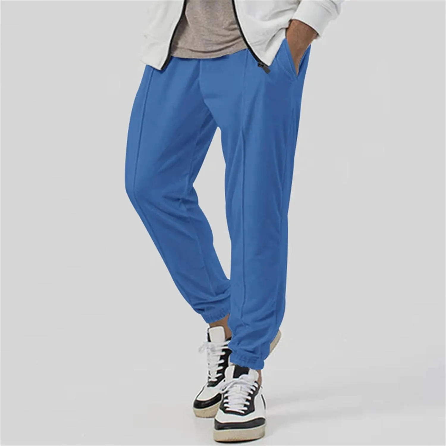 Men's Outdoor Pants Elastic Waist Water-Resistant Quick-Dry for Hiking Golf High Waisted Modal Joggers for Running