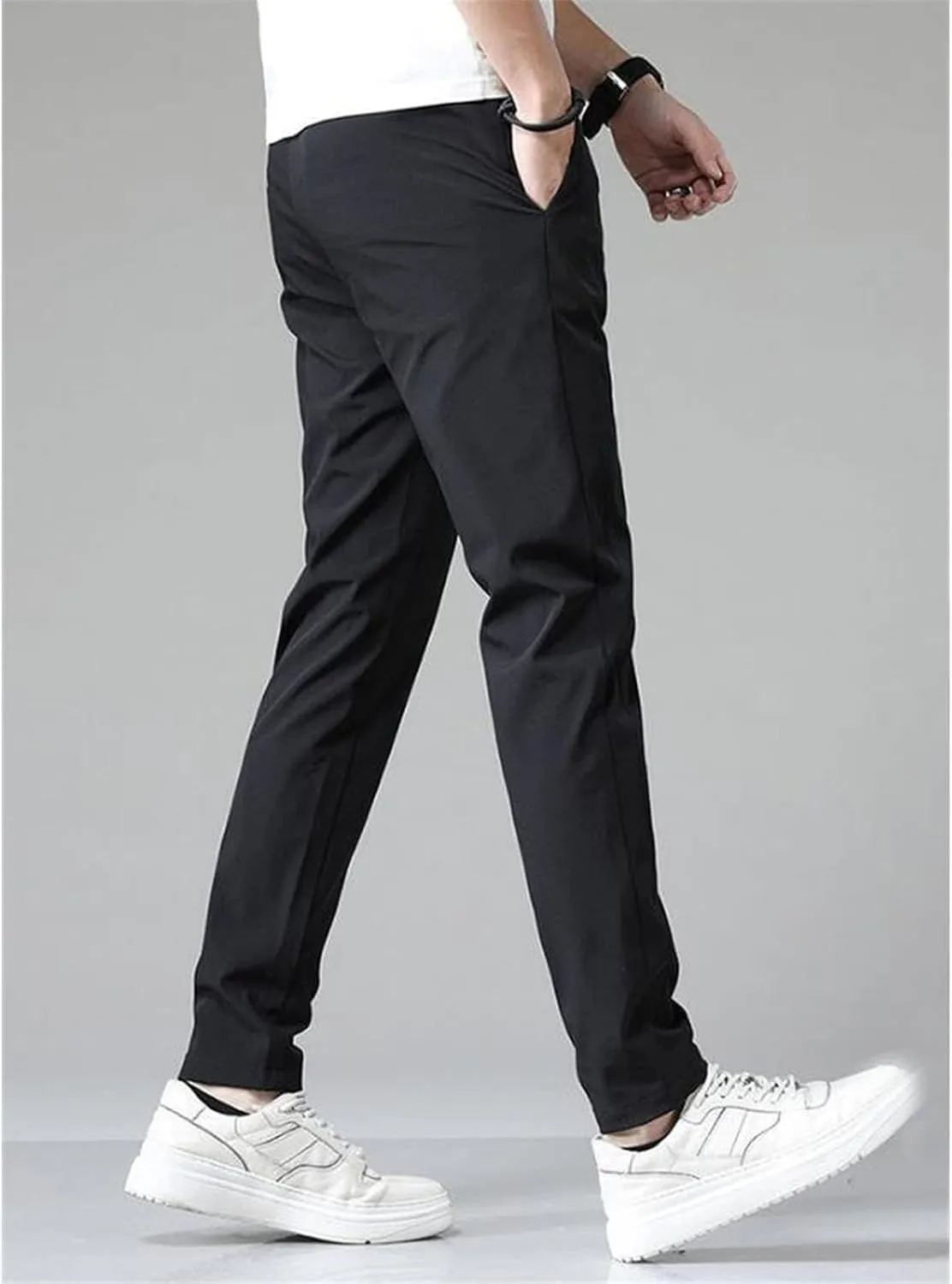 Mens Pant, Quick Drying Stretch Relax Fit Joggers Pant, Casual Comfy Sweatpants Trousers, Athletic Hiking Travel Pant