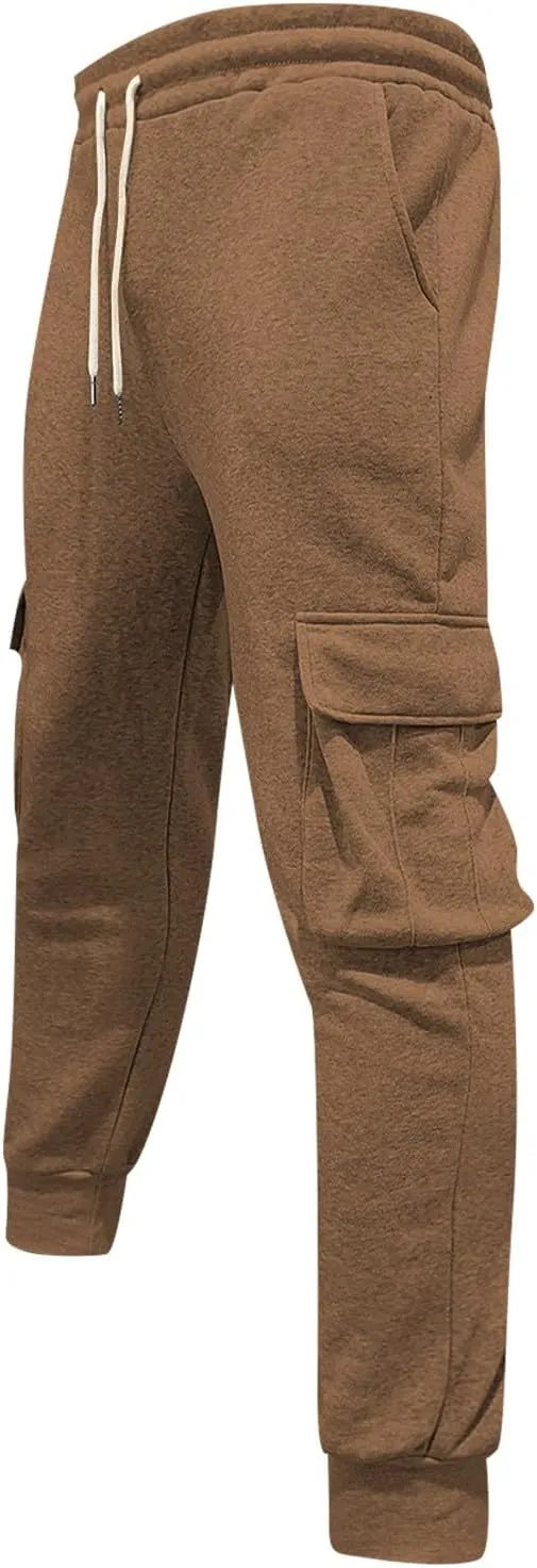 Men's Pants Cargo Work Casual Drawstring Waist Joggers Lightweight Breathable Active Athletic Fishing Hiking Pants