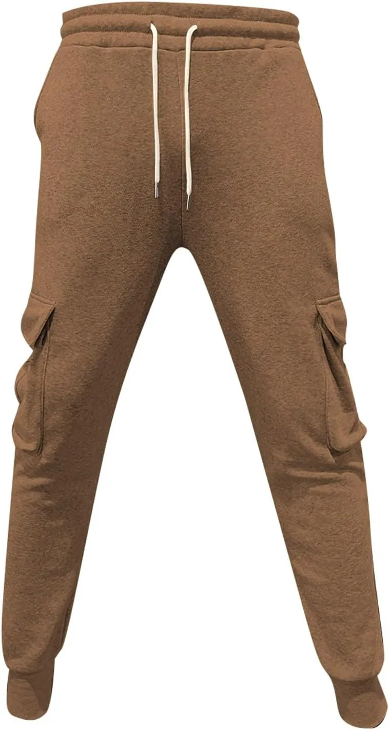 Men's Pants Cargo Work Casual Drawstring Waist Joggers Lightweight Breathable Active Athletic Fishing Hiking Pants