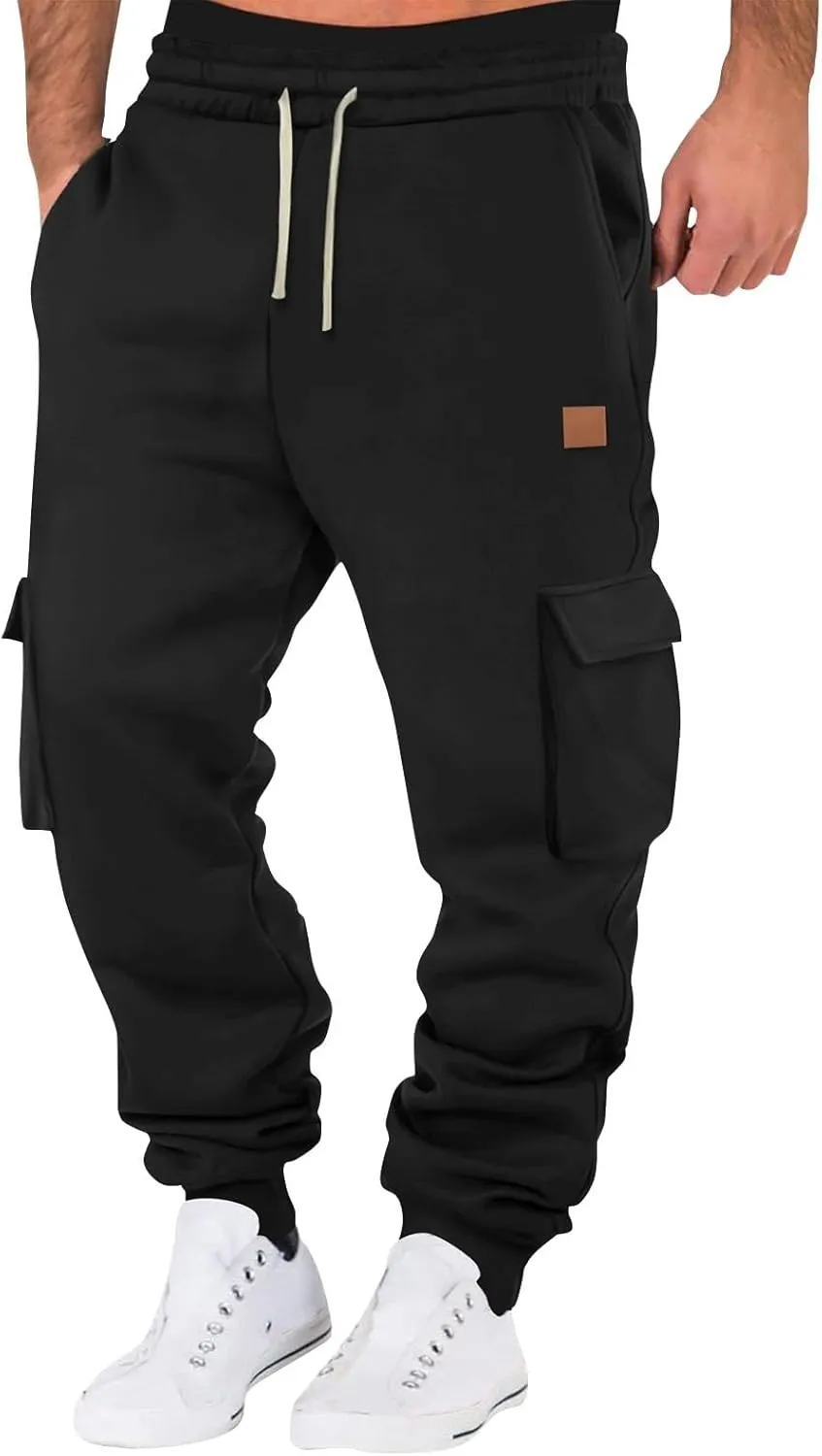 Men's Pants Cargo Work Casual Loose Straight Sweatpants Lightweight Work Hiking Pants Multi Pockets Jogger Tousers