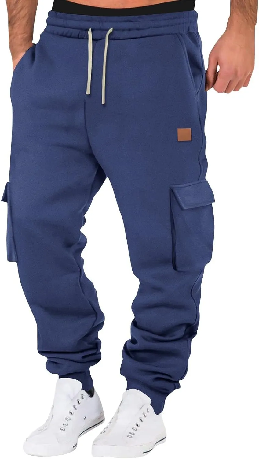 Men's Pants Cargo Work Casual Loose Straight Sweatpants Lightweight Work Hiking Pants Multi Pockets Jogger Tousers