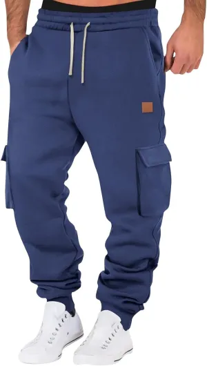 Men's Pants Cargo Work Casual Loose Straight Sweatpants Lightweight Work Hiking Pants Multi Pockets Jogger Tousers