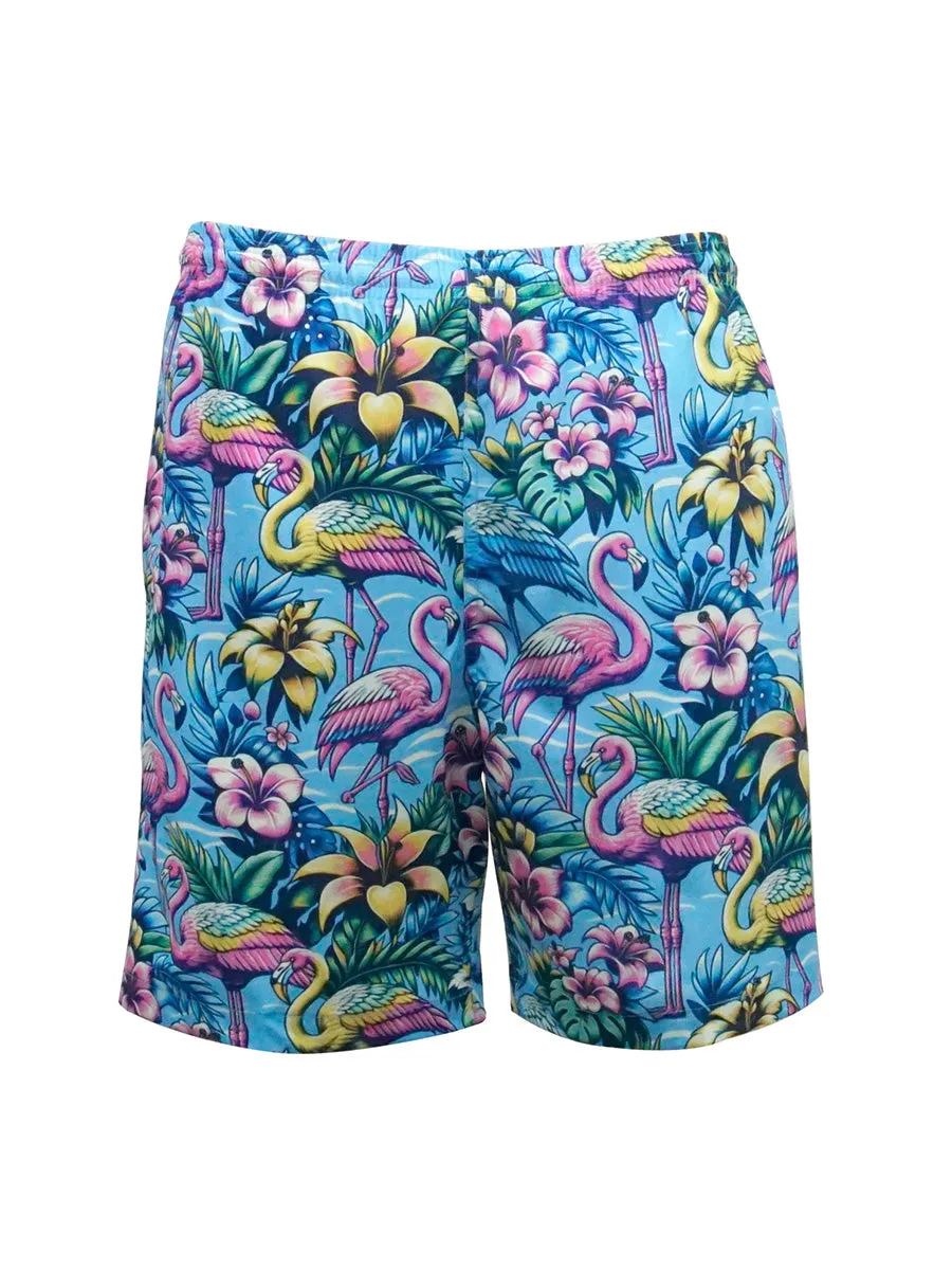 Men's Print Swim Trunk - Flamingo Afternoon