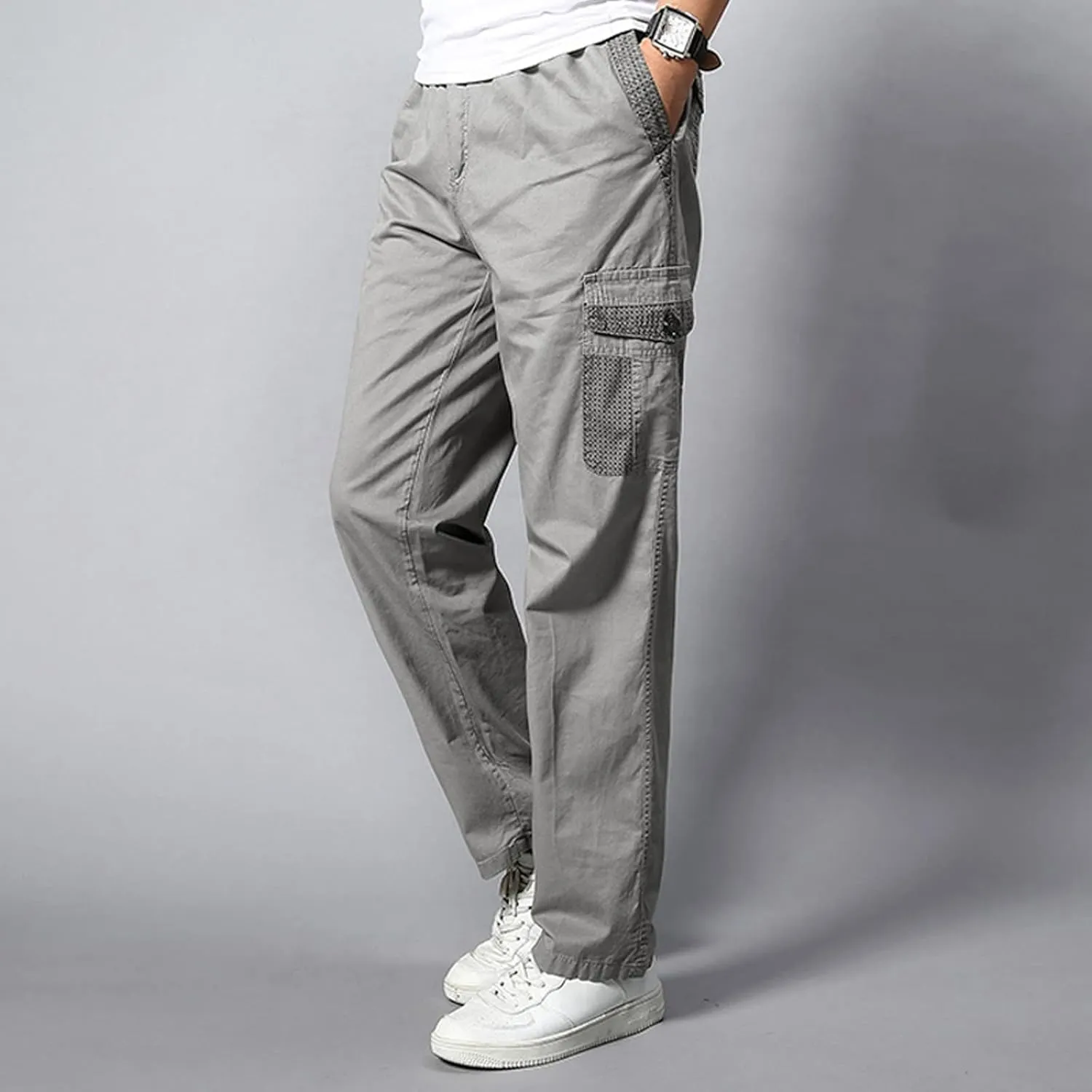 Mens Tactical Pants Stretch Flex Men's Wild Cargo Pants Casual Joggers Sweatpants Outdoor Waterproof Hiking Work Pants