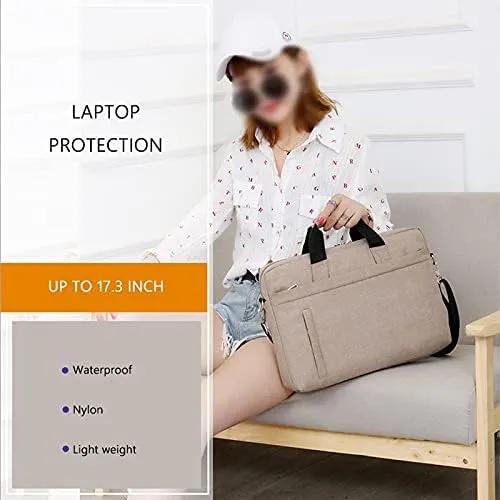 Men's Waterproof Laptop Large Capacity Business Tote Simple Design Briefcase Crossbody Bag