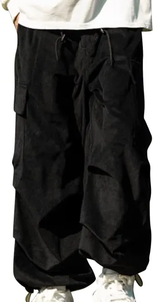 MIDOO Golf Pants Men Tapered Leg Casual Fleece Joggers Loose Open Bottom Athletic Pants Straight Leg Outdoor Hiking Pants
