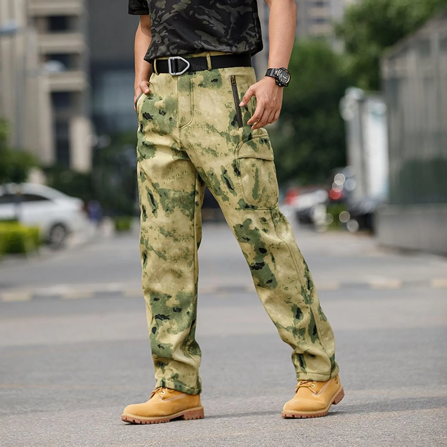 MIDOO Golf Pants Men Tapered Leg Casual Joggers Athletic Pants Flex Stretch Loose Straight Sweatpants Work Hiking Pants