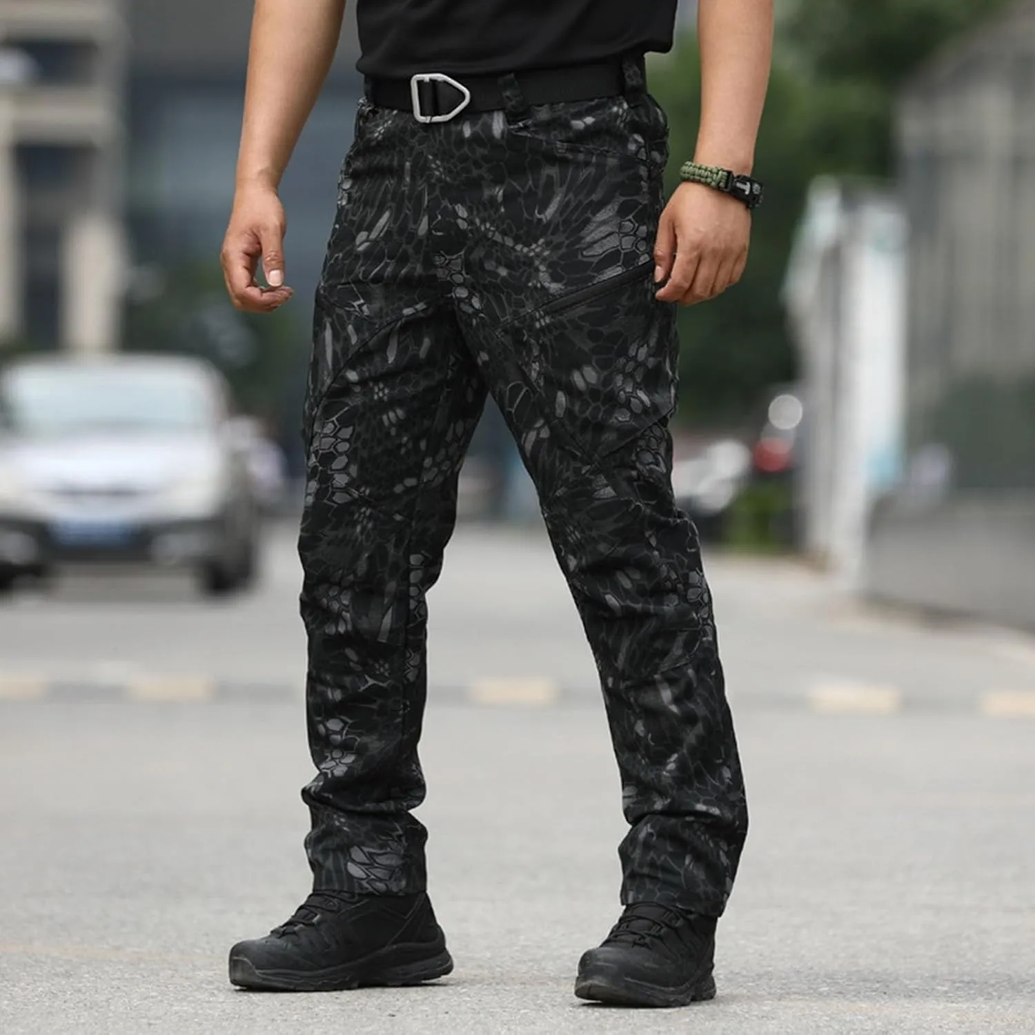 MIDOO Golf Pants Men Tapered Leg Casual Joggers Pants Stretch Drawstring Elastic Waist Tapered Leg Sweatpants with Pockets