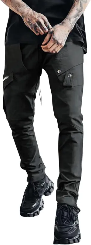 MIDOO Mens Tactical Pants Stretch Flex Casual Loose Straight Sweatpants Outdoor Lightweight Work Hiking Pants Jogger Tousers