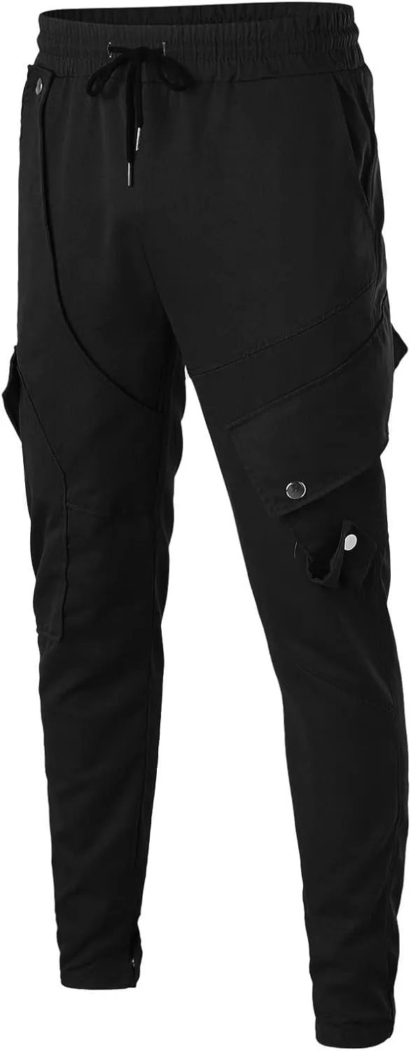 MIDOO Mens Tactical Pants Stretch Flex Casual Loose Straight Sweatpants Outdoor Lightweight Work Hiking Pants Jogger Tousers