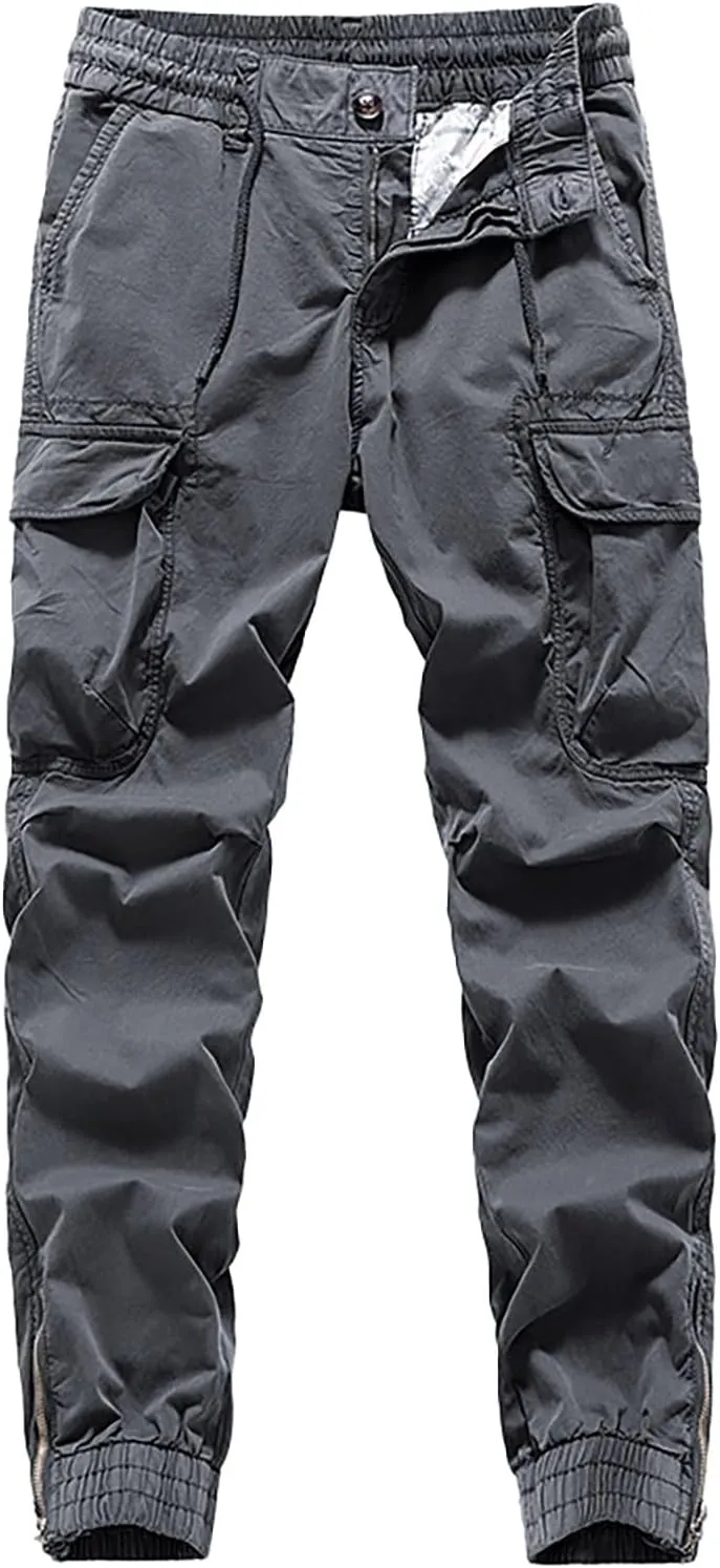 MIDOO Tactical Pants for Men Stretch Casual Loose Straight Sweatpants Outdoor Lightweight Work Hiking Pants Jogger Tousers