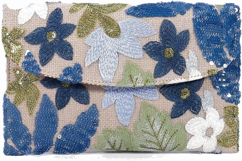 Mini Purses For Women Small Trendy Floral Beaded Wallet Clutch Vintage Embroidered Sequins Evening Clutch
