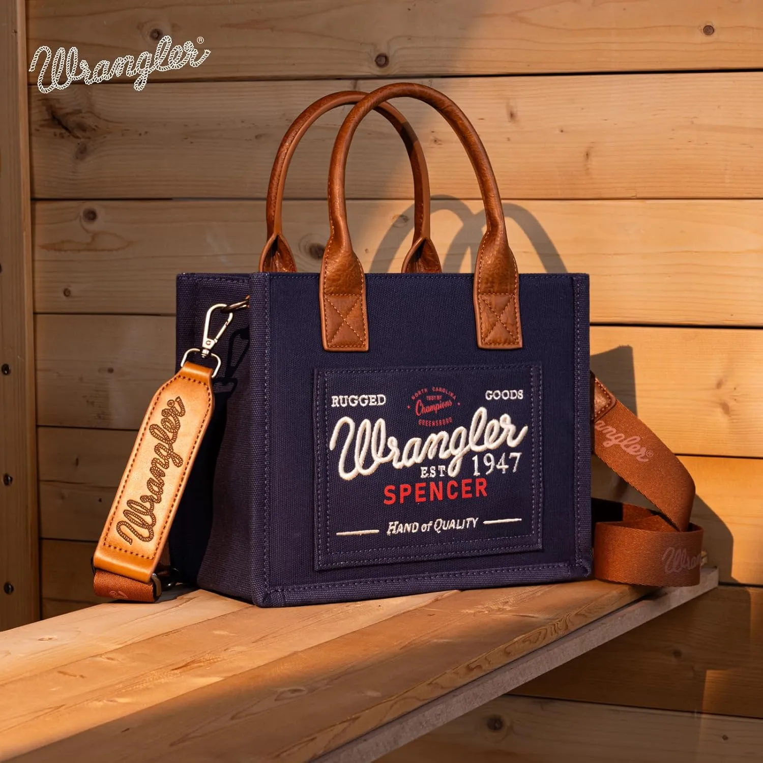 Montana West Wrangler Tote Bag for Women Retro Canvas Top Handle Purses and Handbags