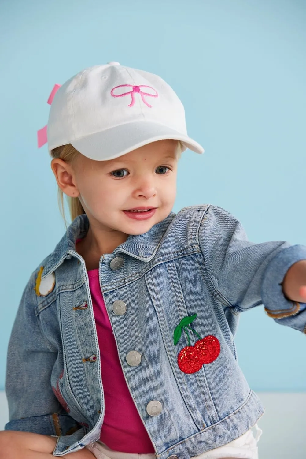 Mud Pie Girls Children's Glitter Patch Denim Jacket