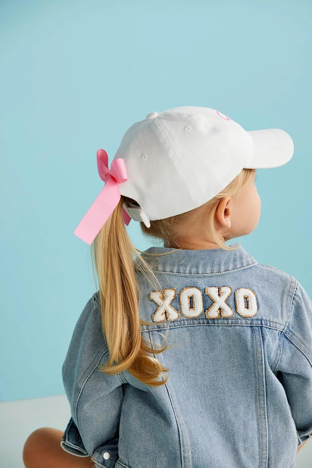 Mud Pie Girls Children's Glitter Patch Denim Jacket