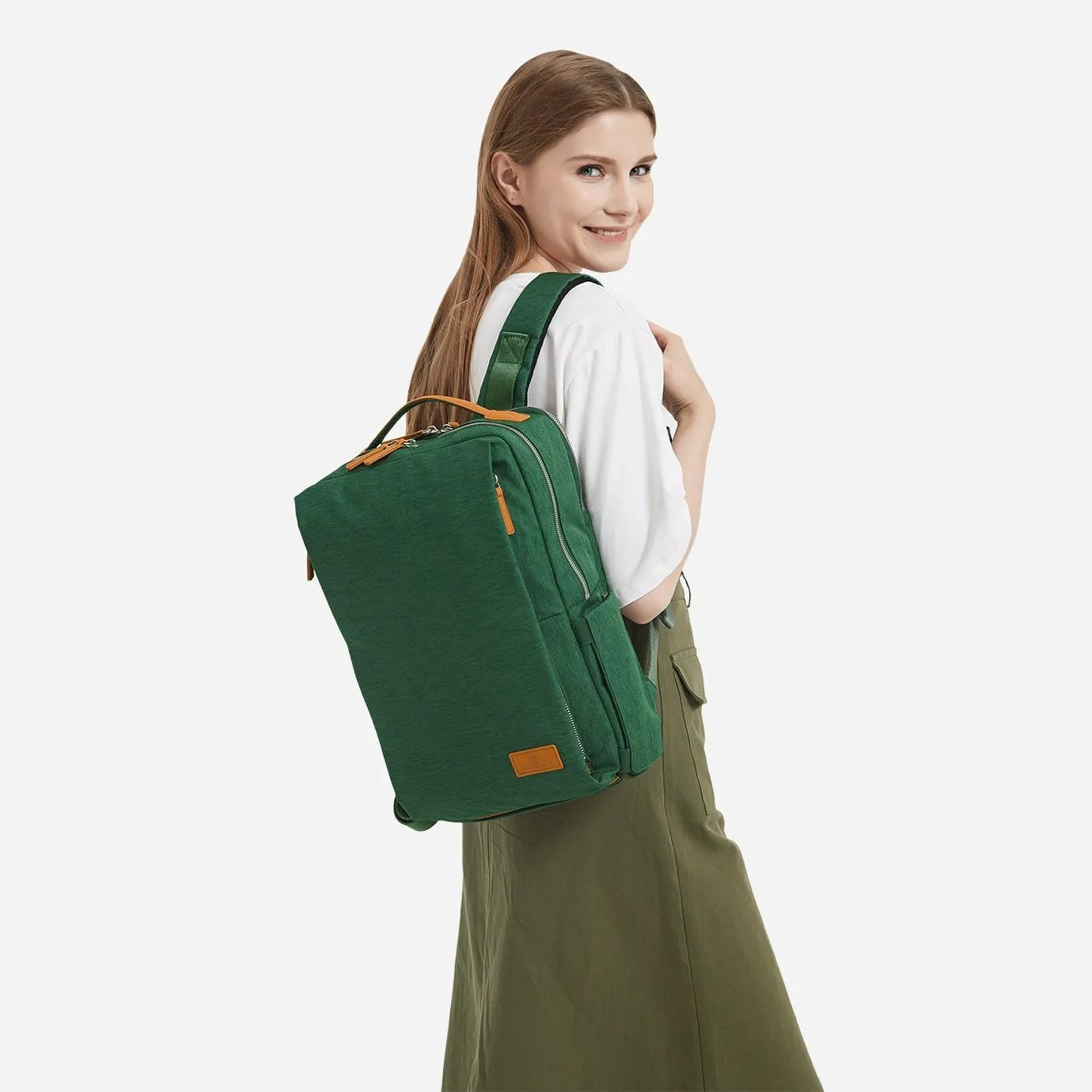 Nordace Siena Pro 13 Smart Backpack - 13.3" Laptop Backpack, 15L Daily Backpack for Travel, Everyday, or Work (Green)