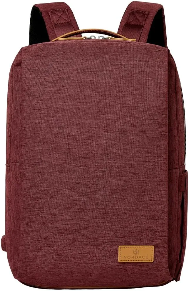 Nordace Siena Pro 13 Smart Backpack - 13.3" Laptop Backpack, 15L Daily Backpack for Travel, Everyday, or Work (Red)