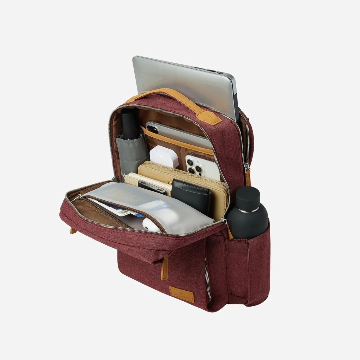 Nordace Siena Pro 13 Smart Backpack - 13.3" Laptop Backpack, 15L Daily Backpack for Travel, Everyday, or Work (Red)