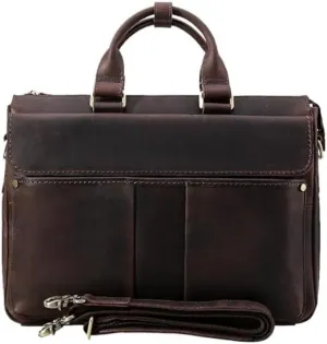 Nordic Retro Briefcase Simple Laptop Bag Shoulder Messenger Bag Business Bag for Office Commute