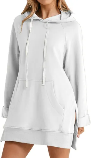 Oversized Hoodie Dress for Womens Hoodies Pullover Long Sleeve Hoodies with Pocket 2024 Fall Trendy Clothe