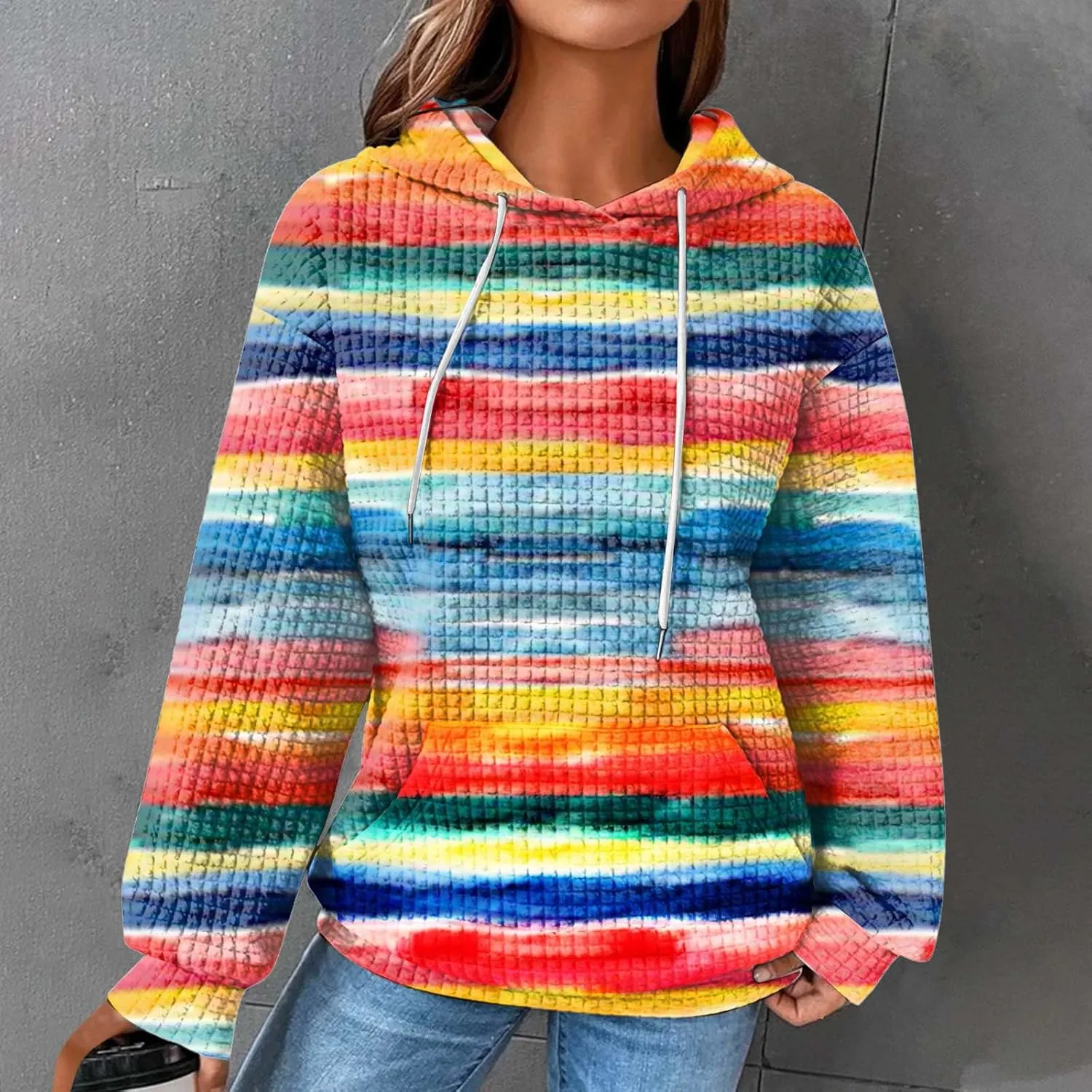 Plus Size Hoodies for Women 2024 Trendy Drawstring Pullover Sweatshirts Y2k Oversized Hoodies with Pockets