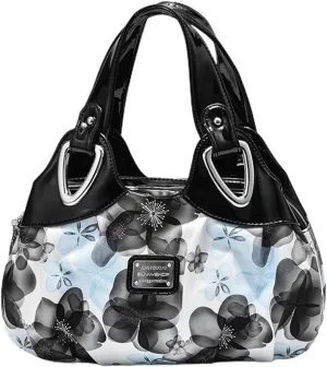 PU Leather Purses and Handbags for Women, Fashion Flower Pattern Large capacity Satchel Best Holiday Gift for Ladiesbag1376OWOISS