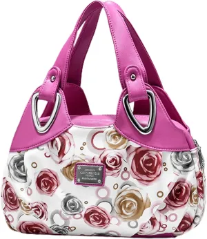 PU Leather Purses and Handbags for Women, Fashion Flower Pattern Large capacity Satchel Best Holiday Gift for Ladiesbag1384OWOISS