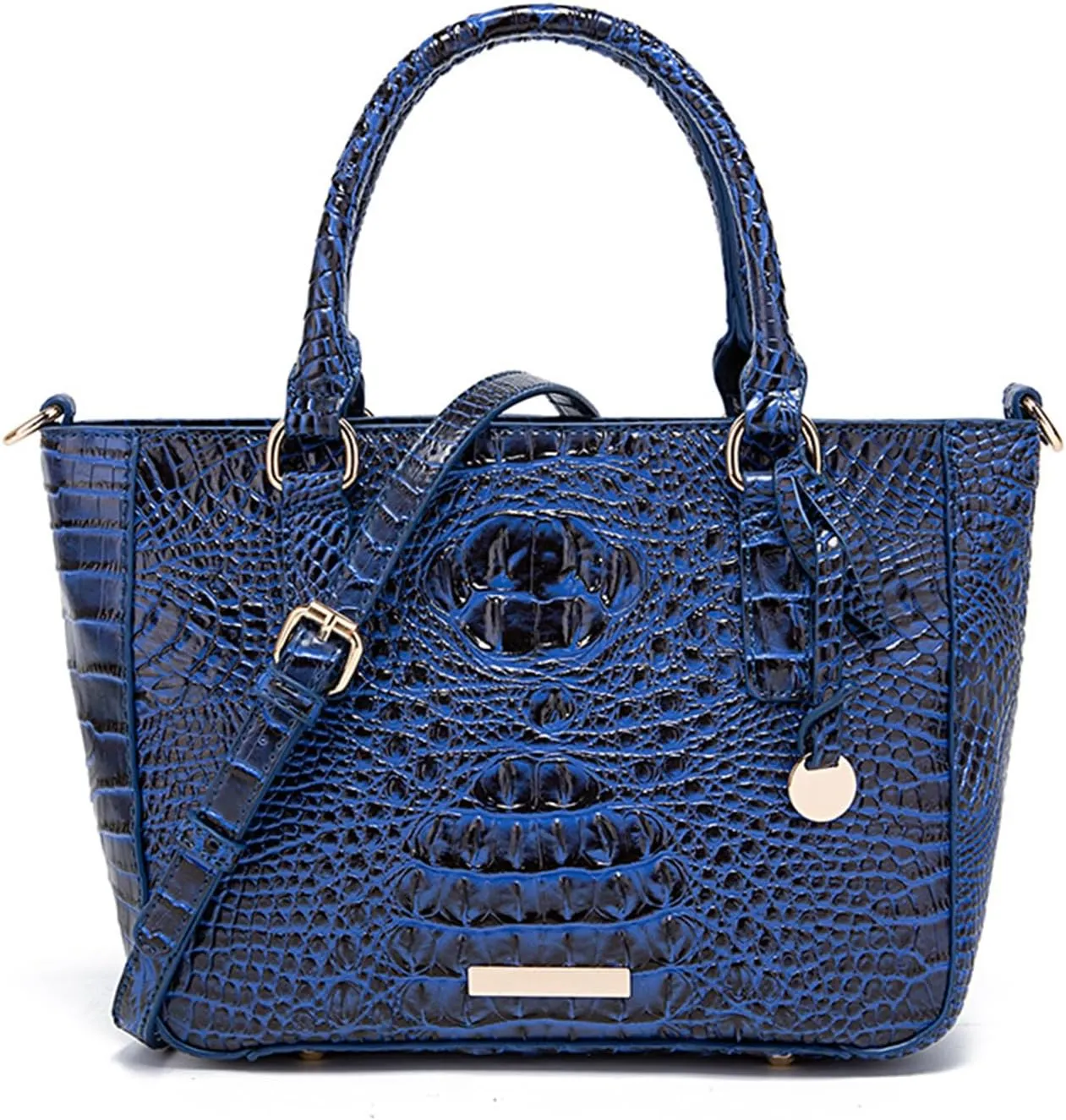 PU Leather Top Handle Handbag for Women Vintage Crocodile Print Large Capacity Satchel Daily Work Crossbody Shoulder Bagbag1015OWOISS