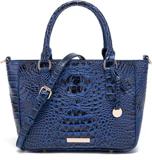 PU Leather Top Handle Handbag for Women Vintage Crocodile Print Large Capacity Satchel Daily Work Crossbody Shoulder Bagbag1015OWOISS