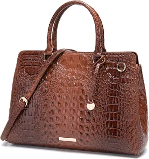 Purse and Handbag for Women Retro PU Leather Crocodile Print Top Handle Satchel Large Capacity Shoulder Crossbody Bagsbag1364OWOISS