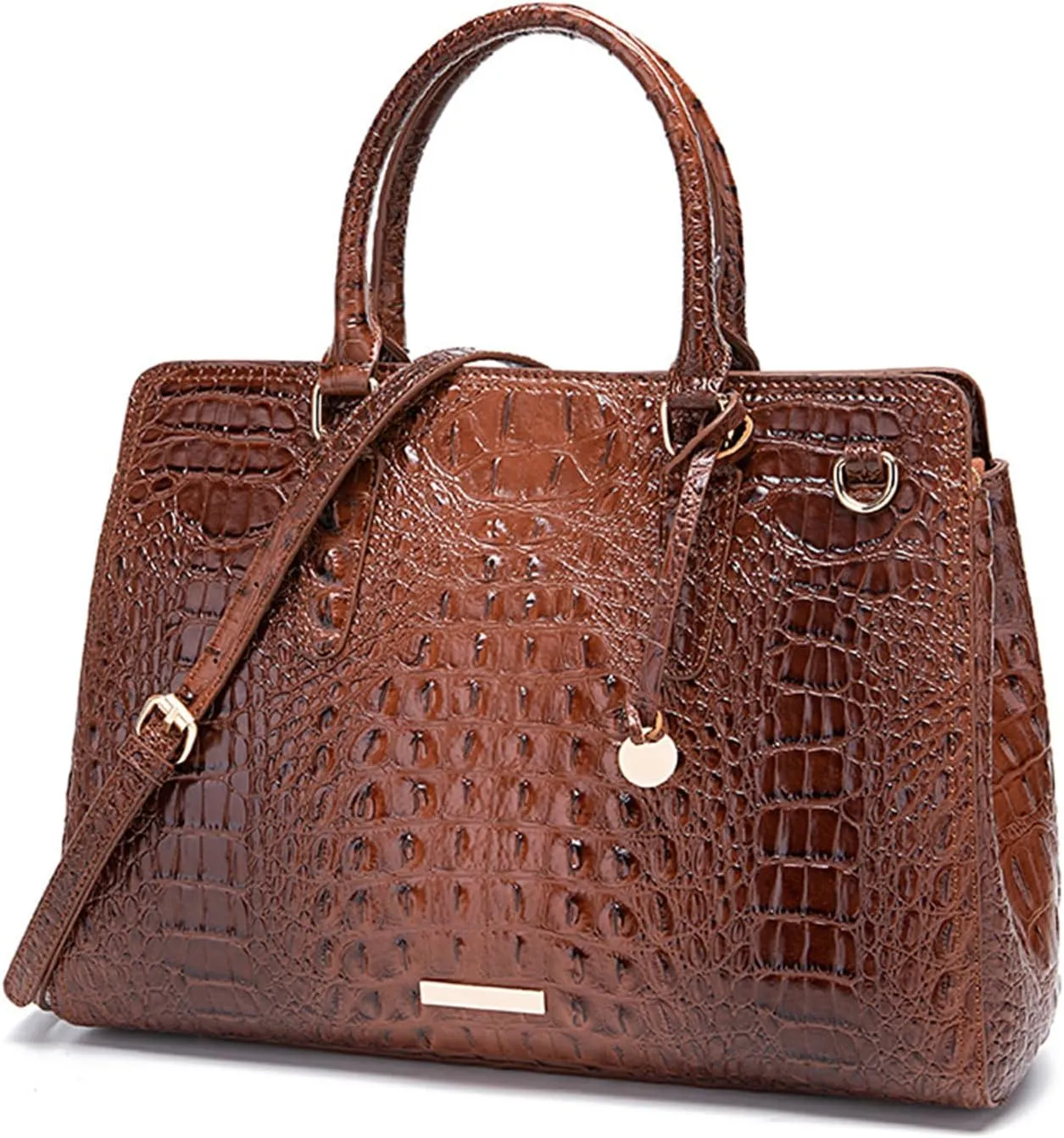 Purse and Handbag for Women Retro PU Leather Crocodile Print Top Handle Satchel Large Capacity Shoulder Crossbody Bagsbag1364OWOISS