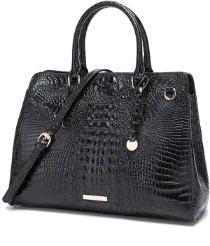 Purse and Handbag for Women Retro PU Leather Crocodile Print Top Handle Satchel Large Capacity Shoulder Crossbody Bagsbag1370OWOISS