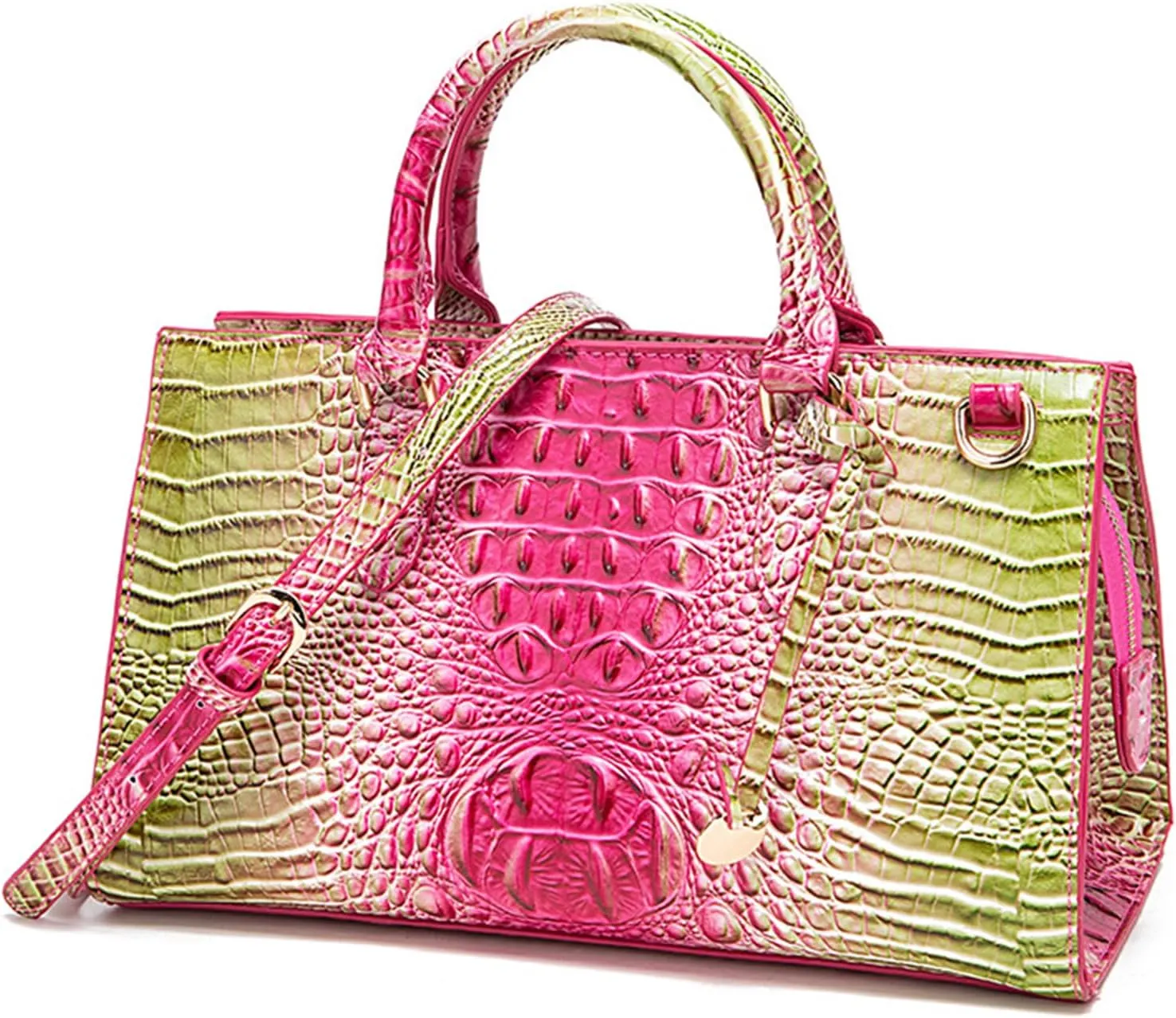 Retro Handbag for Women PU Leather Crocodile Print Top Handle Satchel Purse Ladies Fashion Work Shoulder Crossbody Bagbag1343OWOISS