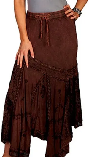 Scully Women's Diagonal Embroidered Long Skirt