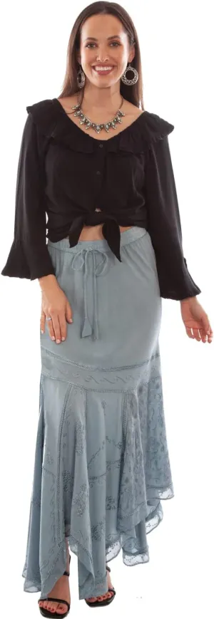 Scully Women's Diagonal Embroidered Long Skirt