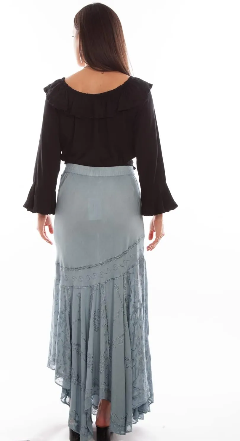 Scully Women's Diagonal Embroidered Long Skirt
