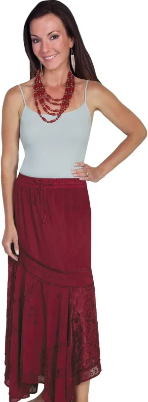 Scully Women's Diagonal Embroidered Long Skirt