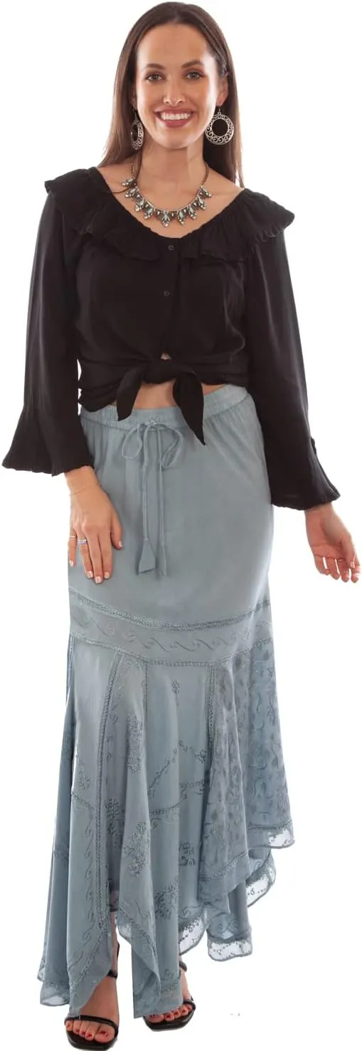 Scully Women's Diagonal Embroidered Long Skirt