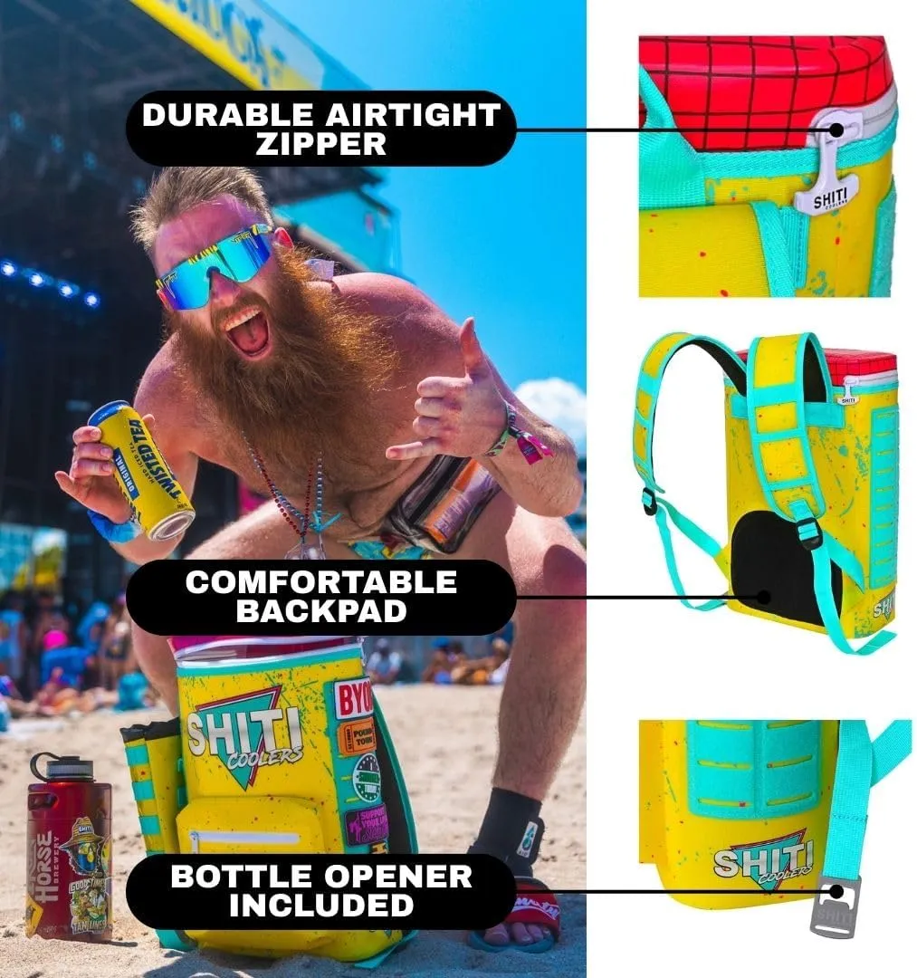 SHITI Coolers Cooler Backpack for Camping, Travel, Beach, Soft Lunch Box for Food, Drinks & Ice, Portable, Waterproof 24 Hr Insulated Bag with Shoulder Straps, Customizable