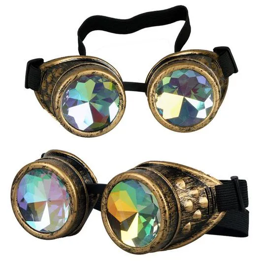Silver Spike Kaleidoscope Goggles