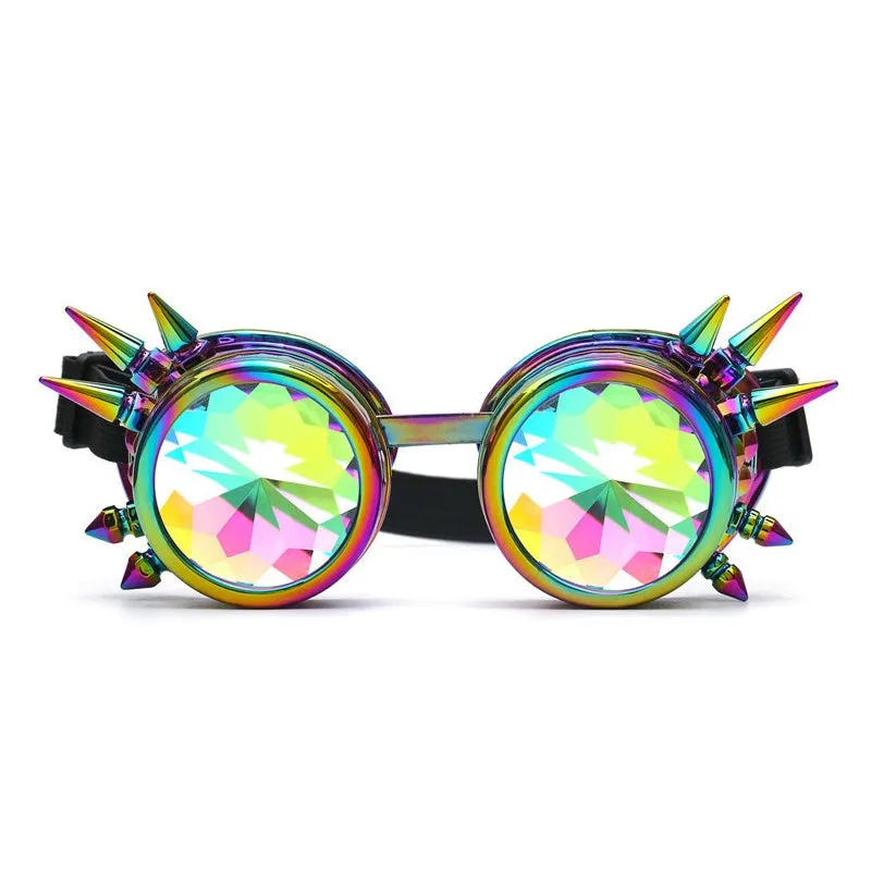 Silver Spike Kaleidoscope Goggles